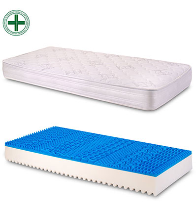 SZsuilong Materasso Singolo Ibrido 90x190x30 Cm - Ortopedico Con Memory Foam Gel Fresco E Molle Insacchettate, Supporto Bordi Rinforzato, Confezione Sottovuoto