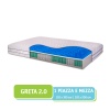 Materasso 1 piazza e mezza a molle insacchettate e memory gel breeze - GRETA